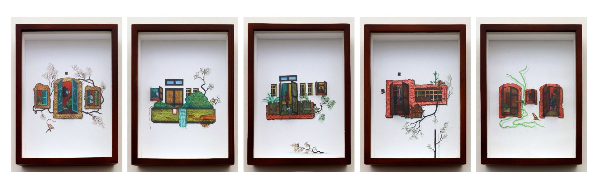 Through the eyes of the city-II (Set of 5)