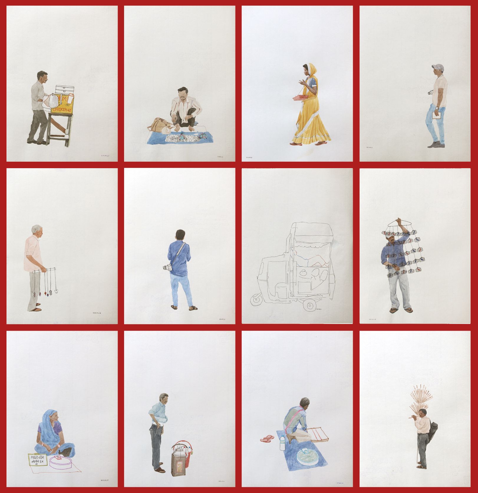 No Work No Home-3  (Set of 12)