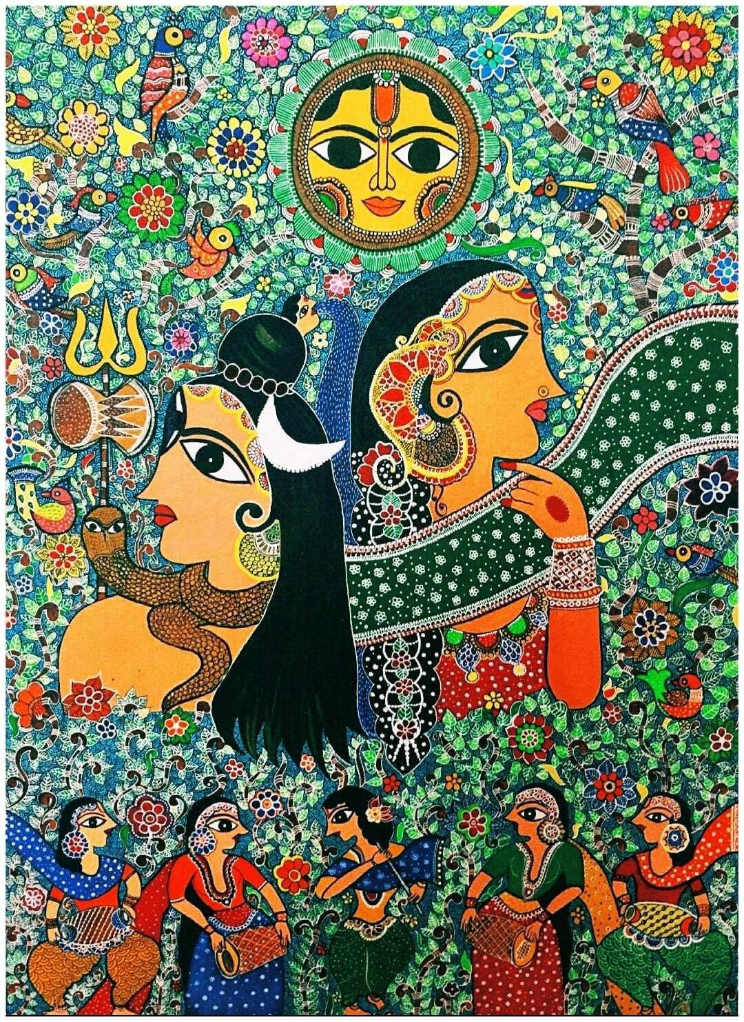 Shiva in Madhubani