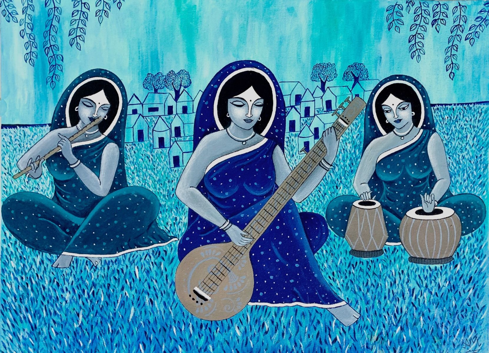 The three Indian musicians