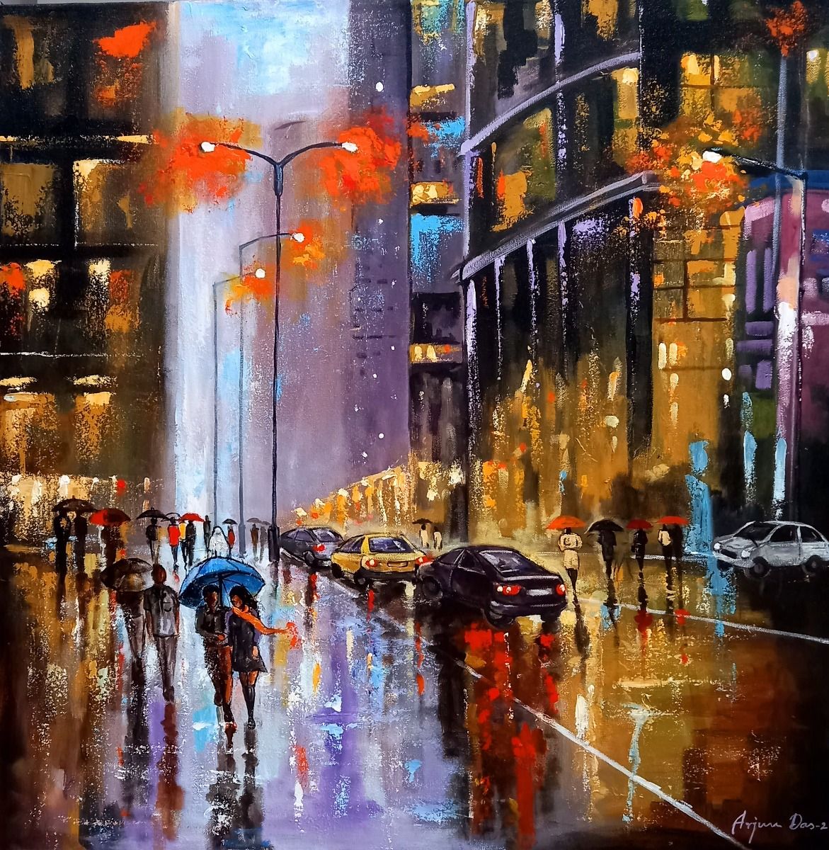Rainy day in city