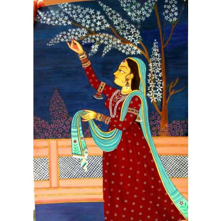 Royal Indian Woman with Flower 2