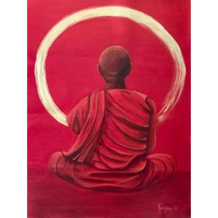 Meditating monk 
