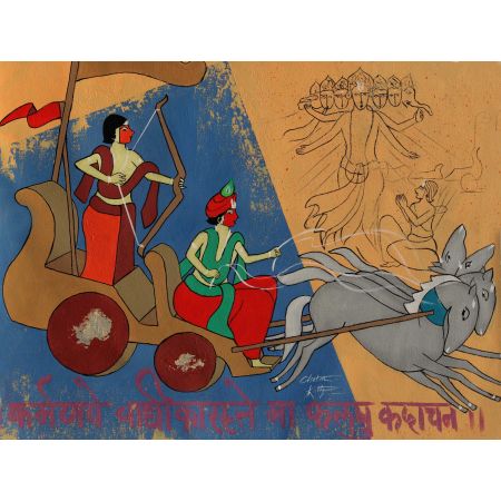 Lord Krishna and Arjuna