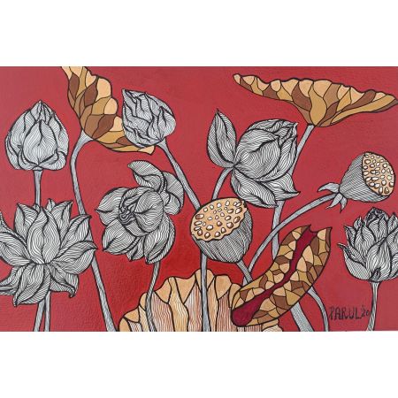 Golden Nirvana Lotus - Floral Paradise Series