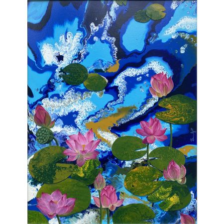 Reflections of flowing bloom