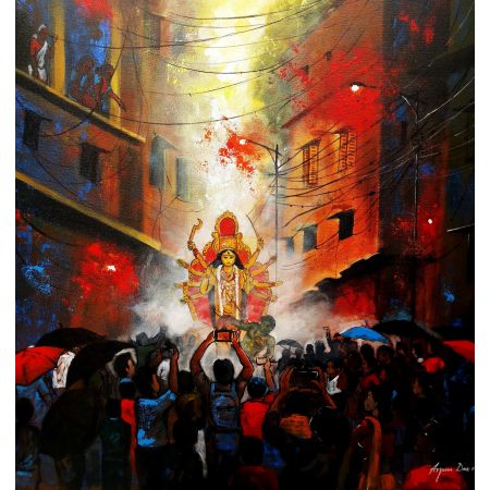 Rainy Day in Durga Puja