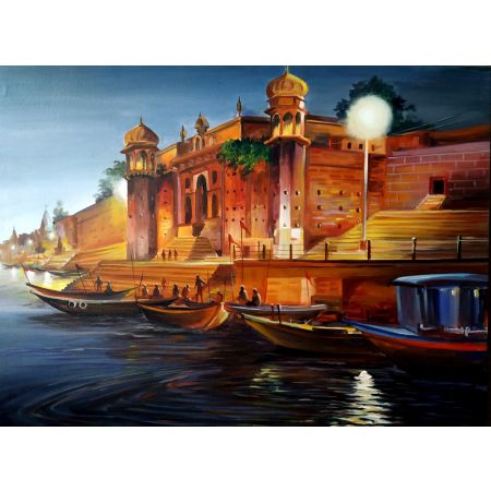 Silent Evening  Chet Sing Ghat at Varanasi