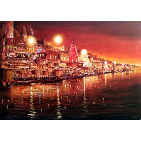 Beauty of Night Varanasi Ghats