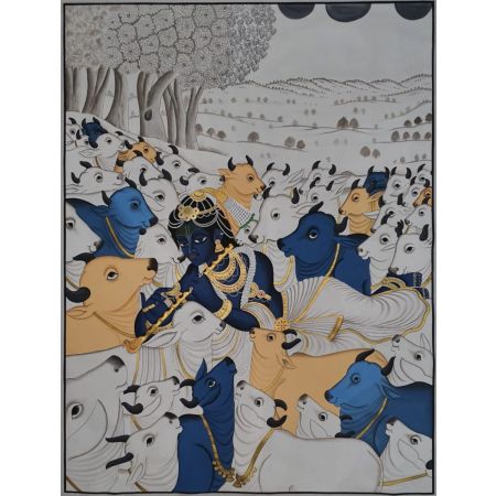 Krishna with cow's 