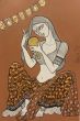 Girl with golden mirror